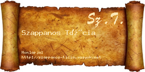 Szappanos Tícia névjegykártya